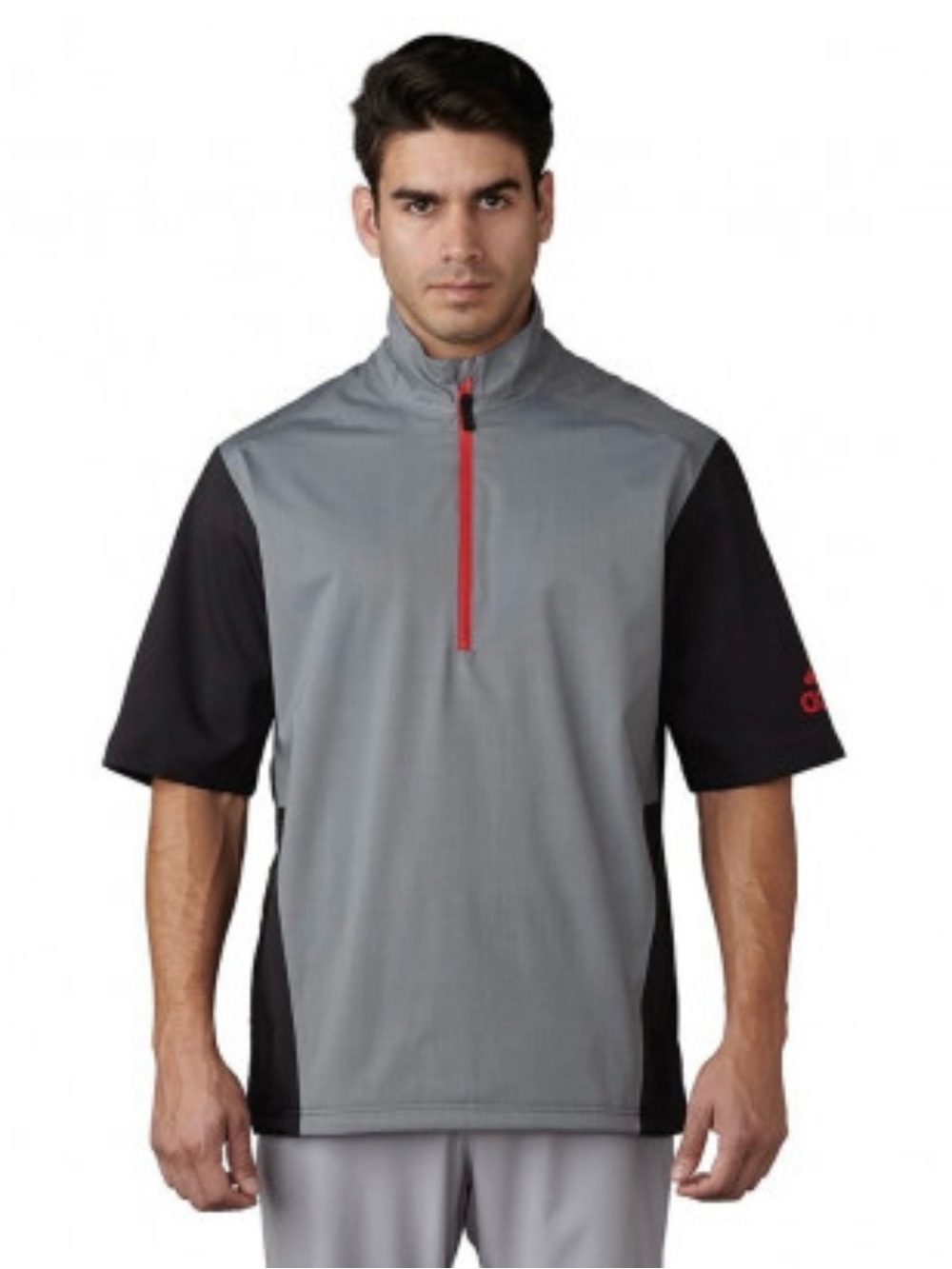 adidas Golf Climaproof Half Zip Rain Windbreaker Short Sleeve Pullover Jacket